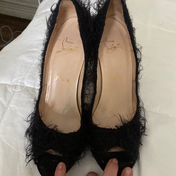 Shoes - Christian louboutin furry heels